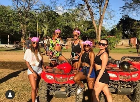 bachelorette party Jaco Beach Costa Rica — bachelorette group on ATV adventure