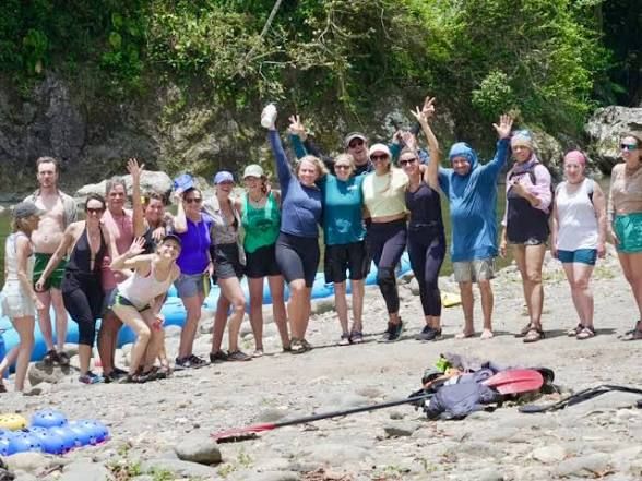 bachelorette party Jaco Beach Costa Rica — group white-water rafting adventure near Jaco