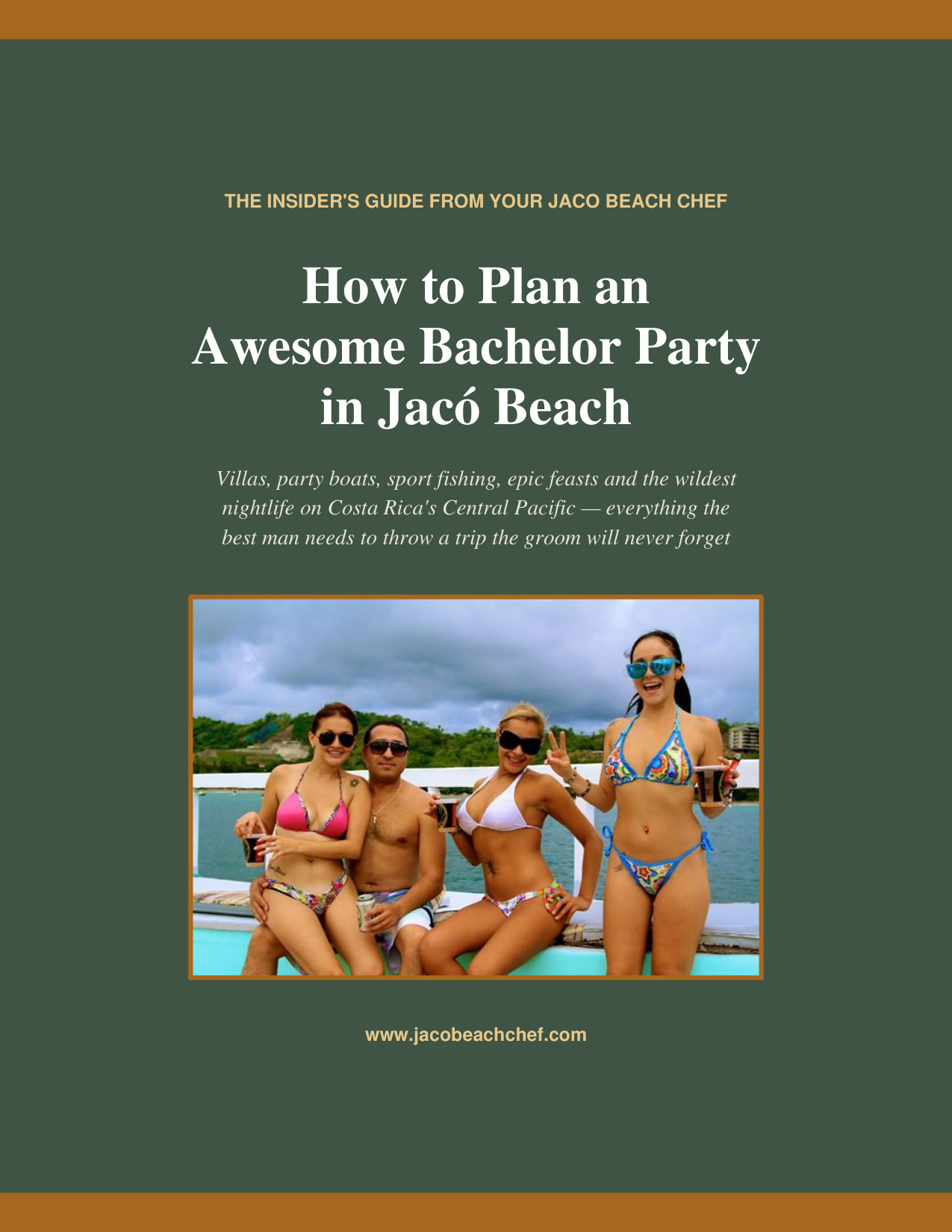 How to Plan an Awesome Bachelor Party in Jacó Beach — free e-book cover