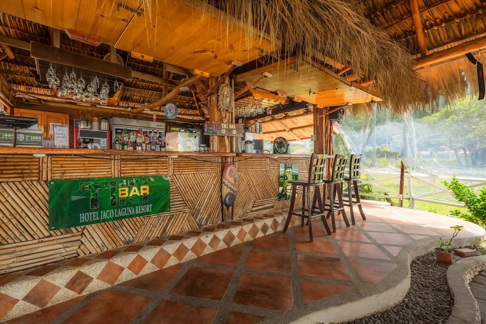 Tiki Bar at Private Resort & Beach Club — professional photo, South End Jacó Beach