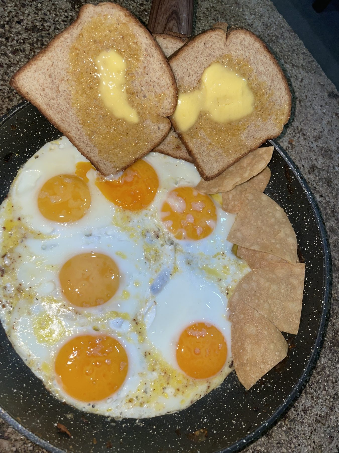 A classic American breakfast plate cooked by a private chef in a Jaco Beach villa