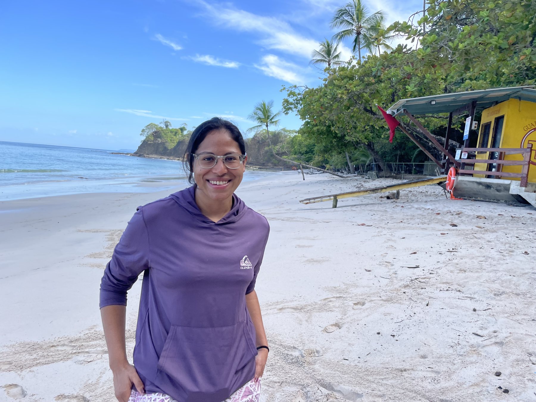 White-sand Playa Mantas beach a short walk from the Punta Leona lot near Jaco