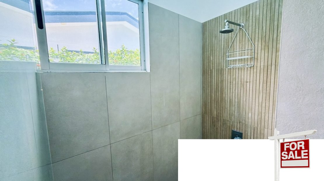 Aerial of El Bambú Punta Leona home — private pool, community pool and gym, real estate Jaco Costa Rica