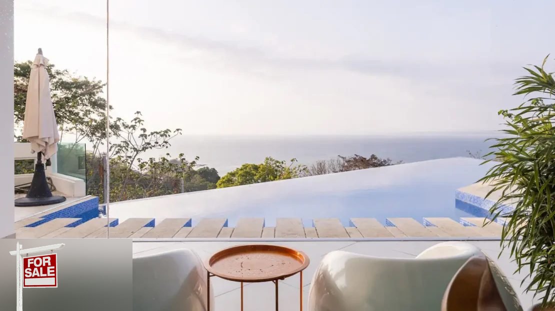 Infinity pool luxury villa Punta Leona near Jaco Beach — private pool with Pacific Ocean views, best priced real estate near Jaco