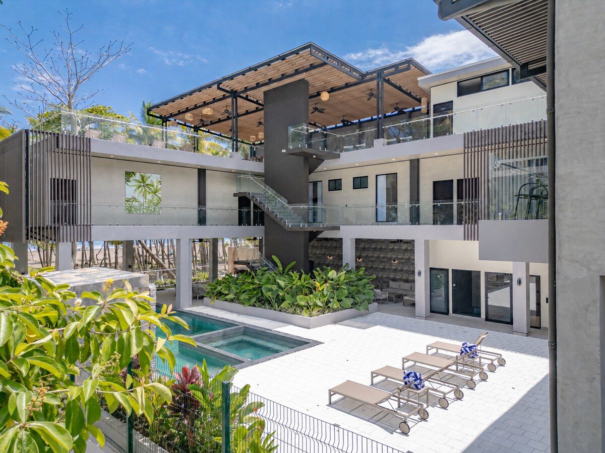 Casa VIP 2 — 15-bedroom beachfront estate in Jacó Beach, villa exterior side view