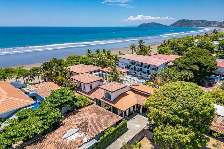 Casa VIP 7 — 9-bedroom beachfront villa in Jacó Beach, beachfront aerial over Jacó