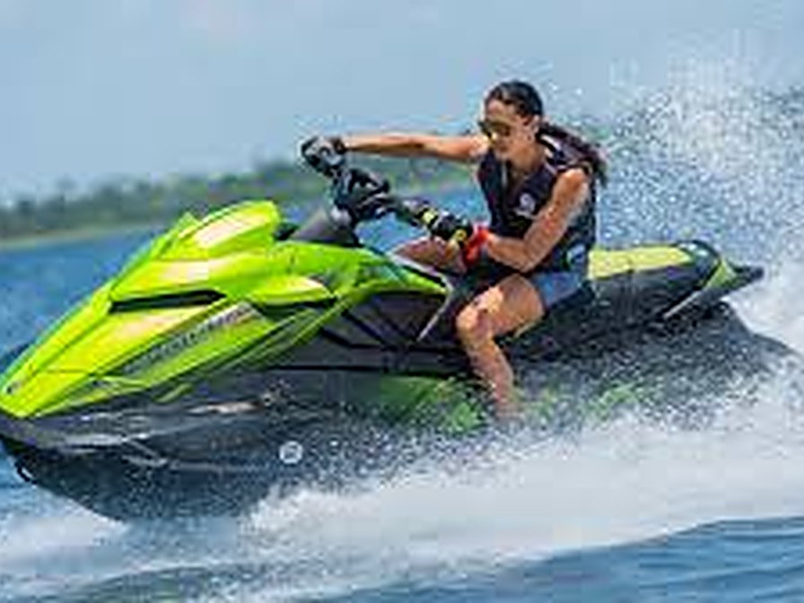 Rider on a jet ski off Jaco Beach