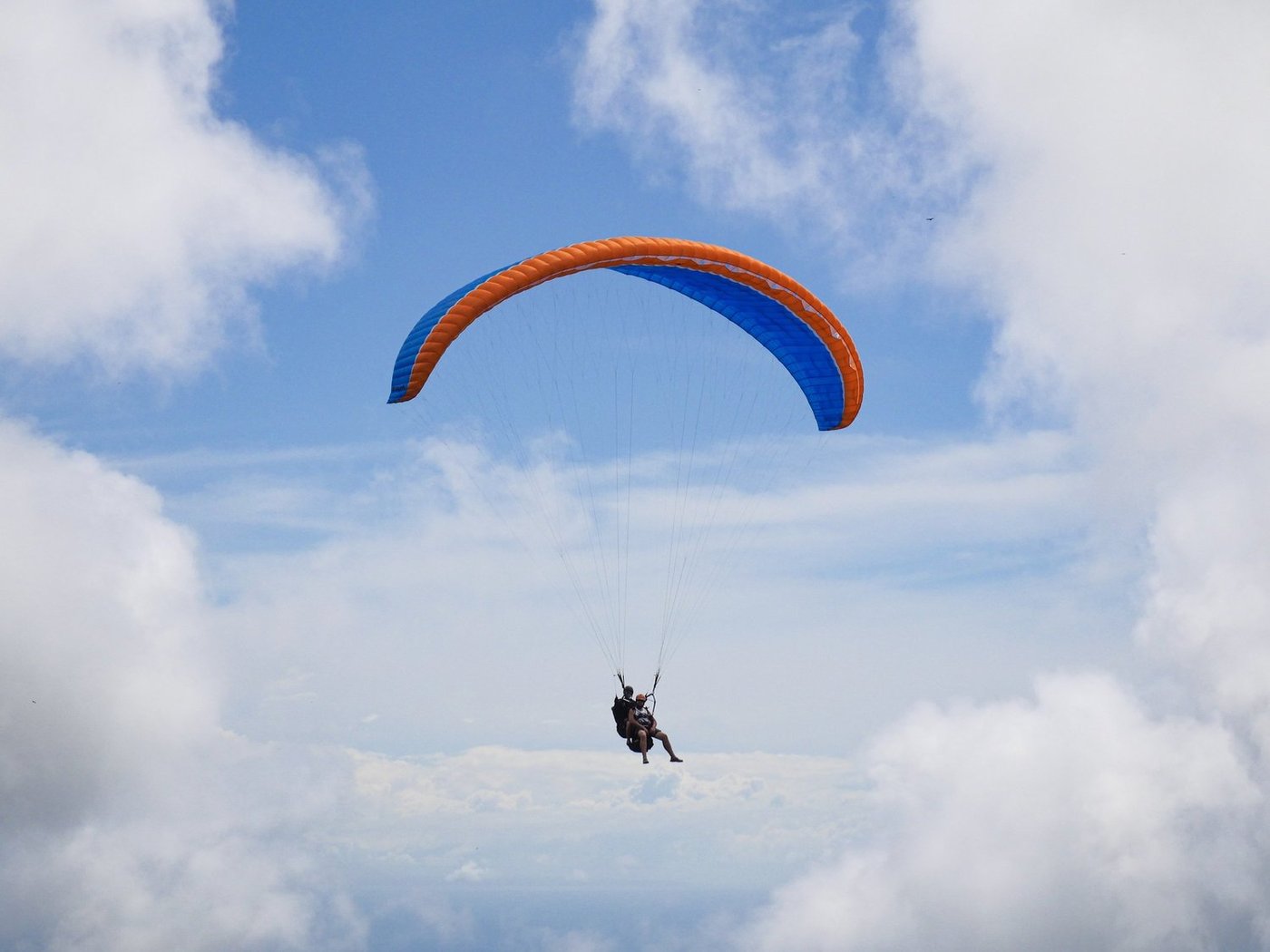 Paragliding over the coast