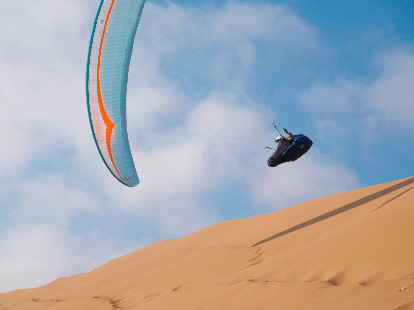 Paragliding over the coast