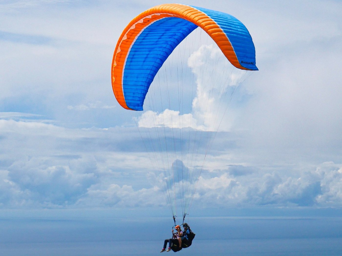 Paragliding over the coast