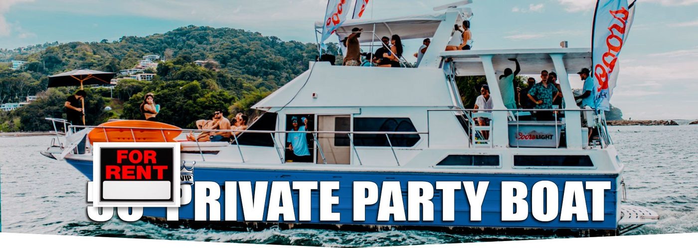 50 foot custom party boat off Jaco Beach, Costa Rica