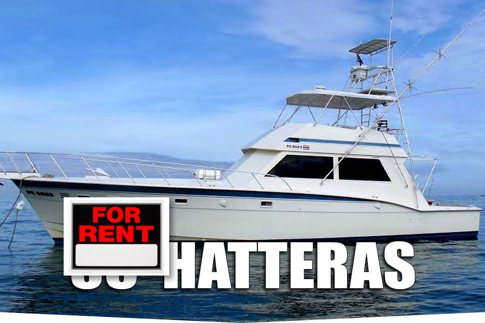 55 foot Hatteras party boat, the largest in Jaco Beach