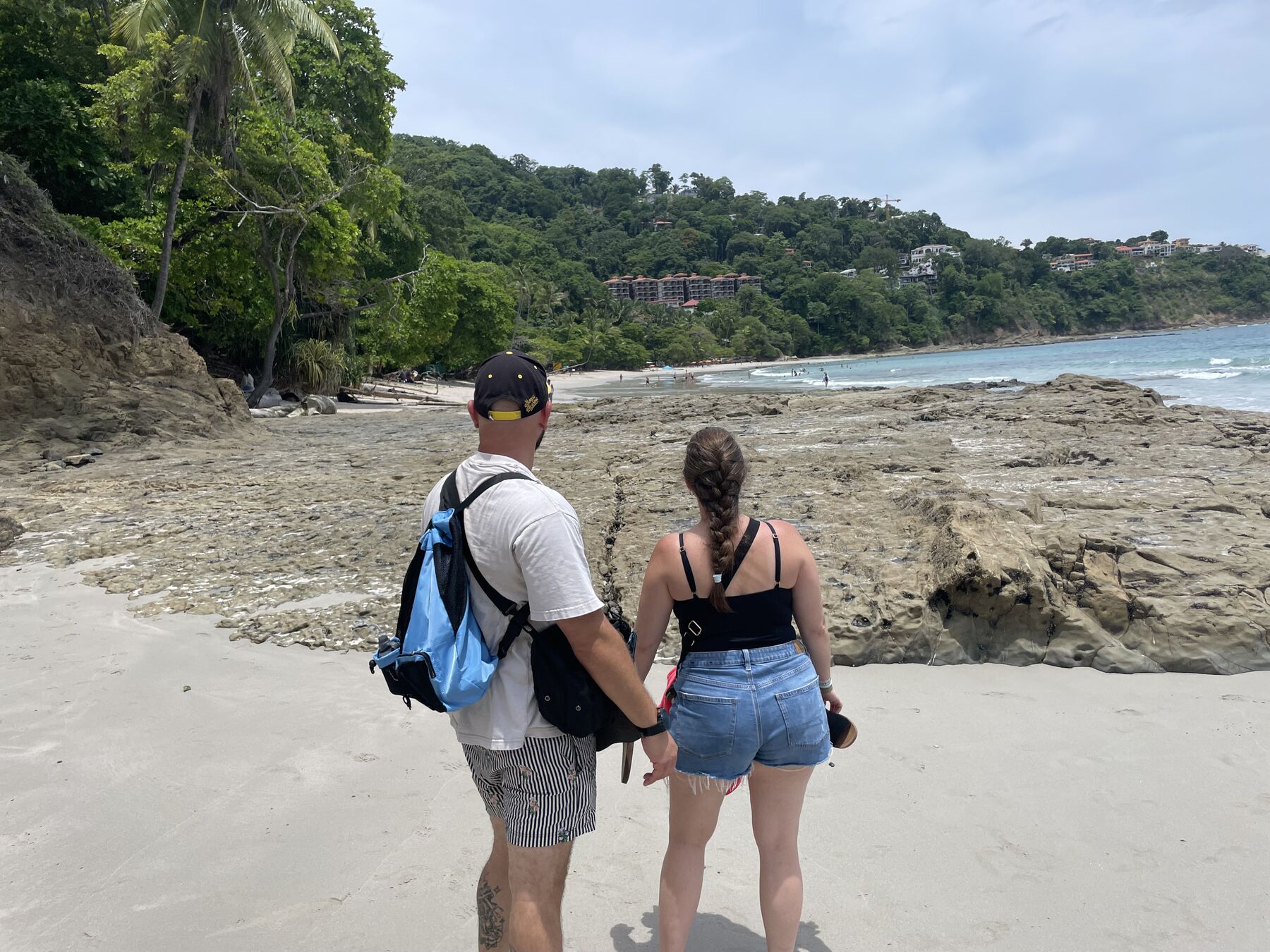Couple looking out over the cove