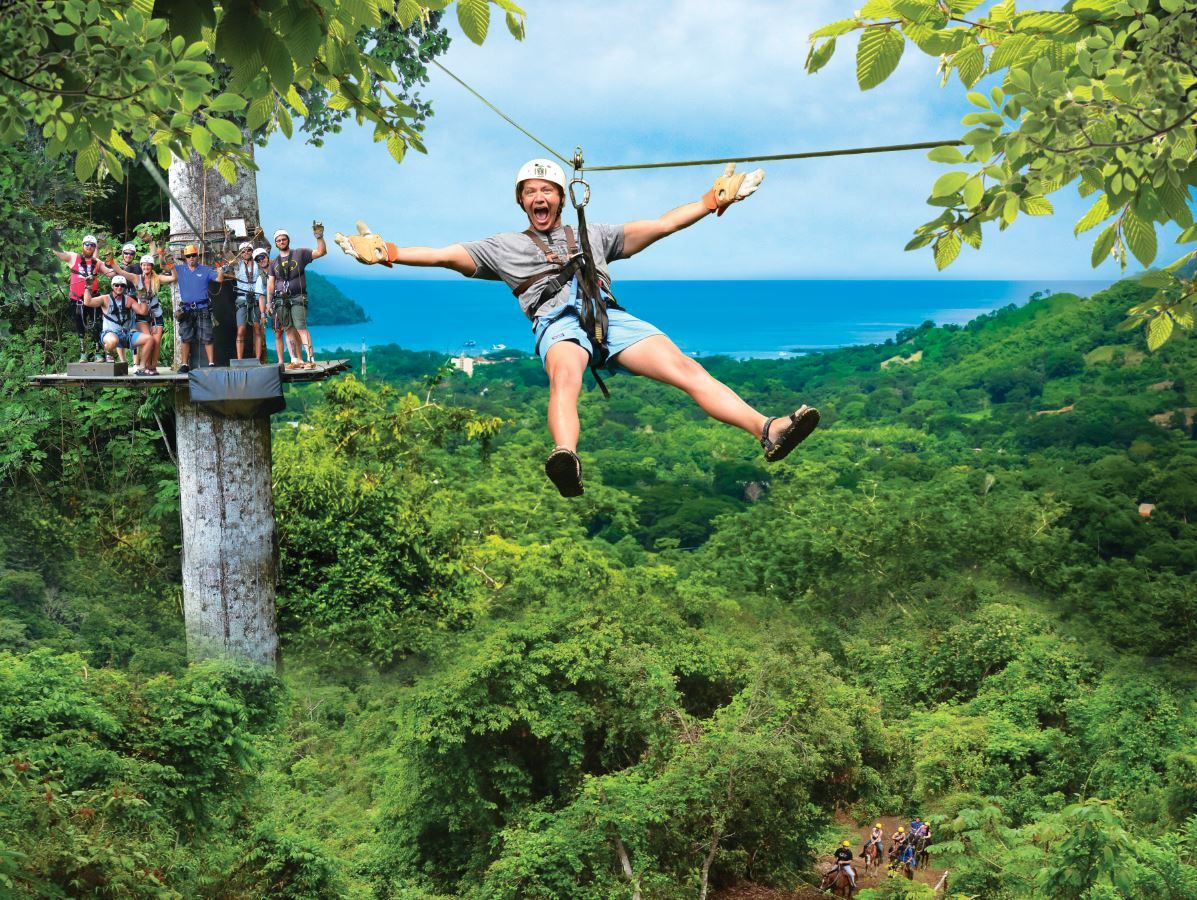 Zip-lining through the canopy